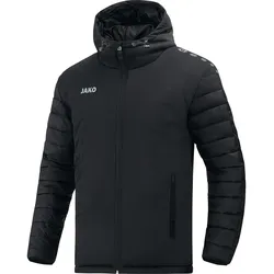 JAKO Hybrid-Stadionjacke Team (wasserabweisend, wärmeisolation) mit Kapuze schwarz Herren