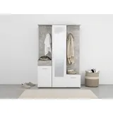 INOSIGN Martin Dielenschrank 134 x 33 x 197,5 cm grau