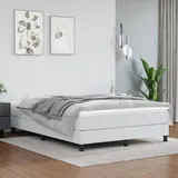 vidaXL Boxspringbett mit Matratze Weiß 140x200 cm Kunstleder - Weiß