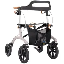 SALJOL Allround Rollator mit Vollausstattung Sitzhöhe 54 cm Grau