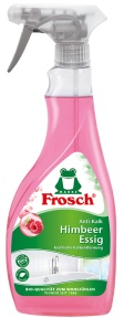 Frosch Kalkreiniger Antikalk Himbeeressig, Kraftvoller Badreiniger für alle glatten Oberflächen, 1 Karton = 8 Flaschen à 500 ml