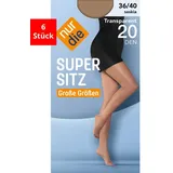 NUR DIE Feinstrumpfhose Supersitz 6 Paare Beige 50