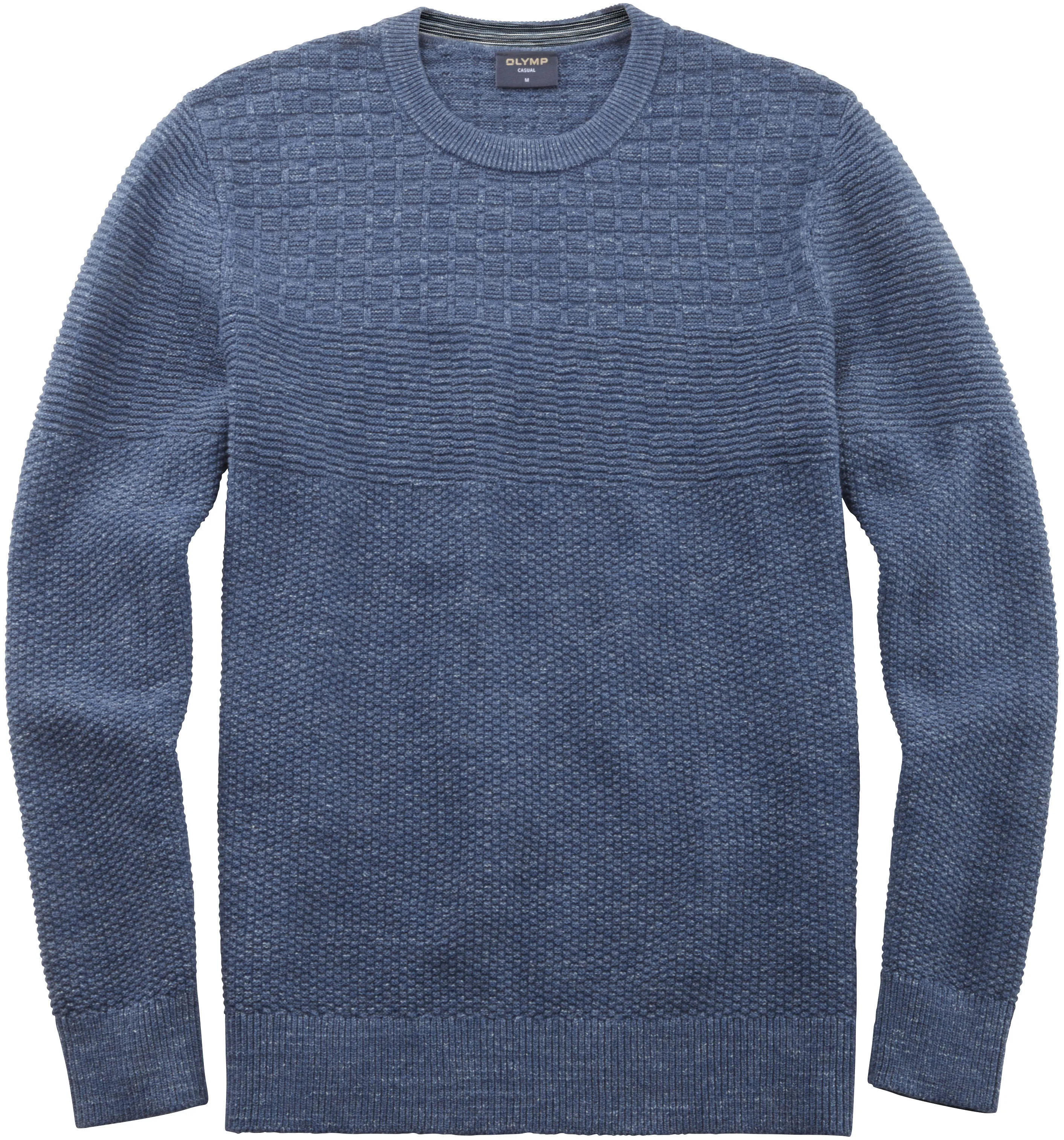 OLYMP Strickpullover »OLYMP Strick Casual« OLYMP rauchblau S