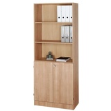 Hammerbacher Savona Regalschrank nussbaum 3 Fachböden 80,0 x 42,0 x 200,4 cm