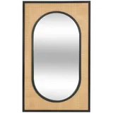 Atmosphera - Spiegel Raquel schwarz rohrgeflecht h107cm