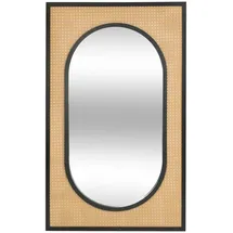 Atmosphera - Spiegel Raquel schwarz rohrgeflecht h107cm