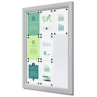 Showdown Displays Abschließbarer Schaukasten SLIM Outdoor - 9x DIN