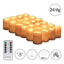 monzana LED Echtwachs Kerzen 5 St.