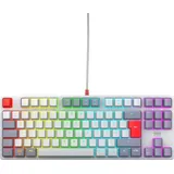Cherry Xtrfy K4V2 TKL, Retro, grau, LEDs RGB, MX2A RGB RED, USB, DE (CX-K4V2-RGB-TKL-RETRO-R-GER)