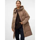 Vero Moda Damen VMSTELLA Coat NOOS Steppmantel, Fossil, 38 - M