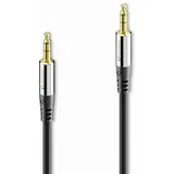 Sonero Premium Audiokabel 3.5mm Klinke, 1,00m, vergoldete Kontakte, schwarz