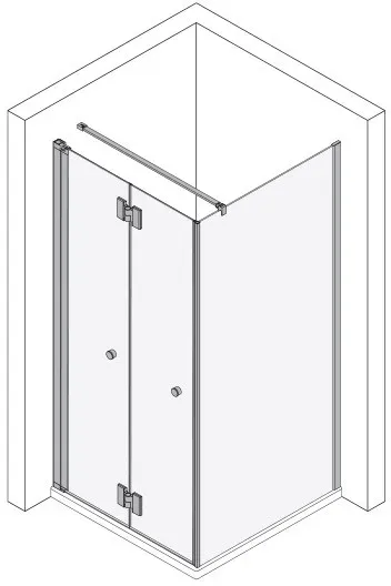 Koralle Faltdusche myDay TFTA L 100, VB04310020A71 VB04310020A71