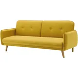SalesFever Sofa 3-Sitzer - Strukturstoff fein gelb