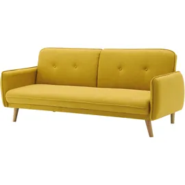 SalesFever Sofa 3-Sitzer - Strukturstoff fein gelb 368640