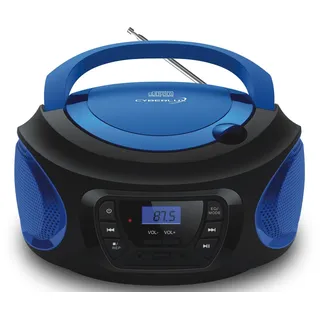 Cyberlux Tragbarer CD-Player | | CD/CD-R | USB | FM Radio | AUX-In | Kopfhöreranschluss | Kinder Radio | Boombox | CD-Radio | Stereoanlage | Kompaktanlage (Cobalt Blue)