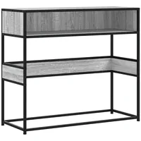 VidaXL Konsolentisch Grau Sonoma 90x35x80 cm Holzwerkstoff