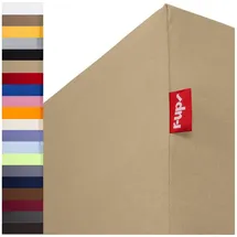 r-up Spannbettlaken Baumwolle-Elasthan 120 x 200 - 130 x 220 cm beige