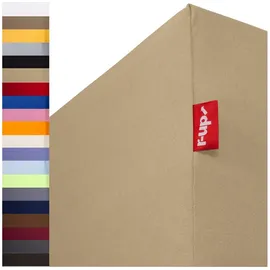 r-up Spannbettlaken Baumwolle-Elasthan 120 x 200 - 130 x 220 cm beige