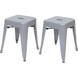 MCW Hocker A73 Metall 39 x 46 x 39 cm Grau
