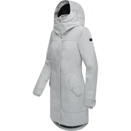 Ragwear Damen atmungsaktiver langer Wintermantel in Wollmantel-Optik warme Winterjacke Jannisa Coat YOUMODO Ash Gr. XL - XL