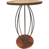 Metall Tisch Tisch Gartentisch Holztisch Bistrotisch Edelrost Rost Metall Holz