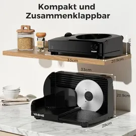 yashe Faltbarer Allesschneider 180W Schwarz