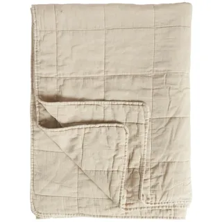 IB Laursen Klassischer Quilt aus Baumwolle, 180 x 130 cm, natur