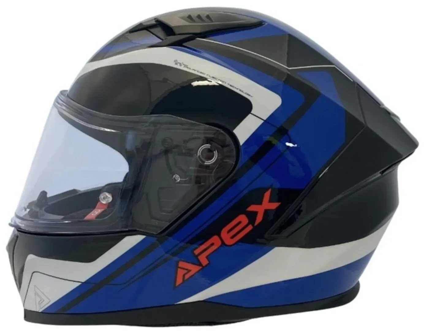 APEX FI100 Valencia Helm, schwarz-weiss-blau, Größe L für Männer