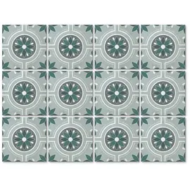 wall-art K&L Wall Art Fliesenaufkleber »Landhausblume«, selbstklebend