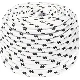 vidaXL Bootsseil Geflochten Weiß 8 mmx25 m Polyester