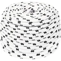 vidaXL Bootsseil Geflochten Weiß 8 mmx25 m Polyester