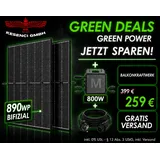 Balkonkraftwerk 890Wp 2x Trina Solar 445W Bifizial + 800W Marstek Wechselrichter