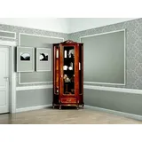 JVmoebel Eckvitrine Italienische Luxusschrank Vitrine für stilvolles Wohnen Made in Europa braun