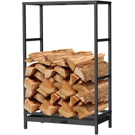 DanDiBo Ambiente Kaminholzregal Innen Metall 80 cm mit Schublade Schwarz