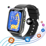 Fenamor Kinder Smartwatch, Videotelefon, Kamera, Wecker, Smartwatch Kinder, Kinderspieluhr, Smart Watch mit Lernkarte, Geschenke für Jungen und Mädchen (schwarz)