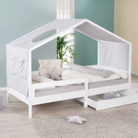 roba Hausbett 90 x 200 cm Holz massiv weiß