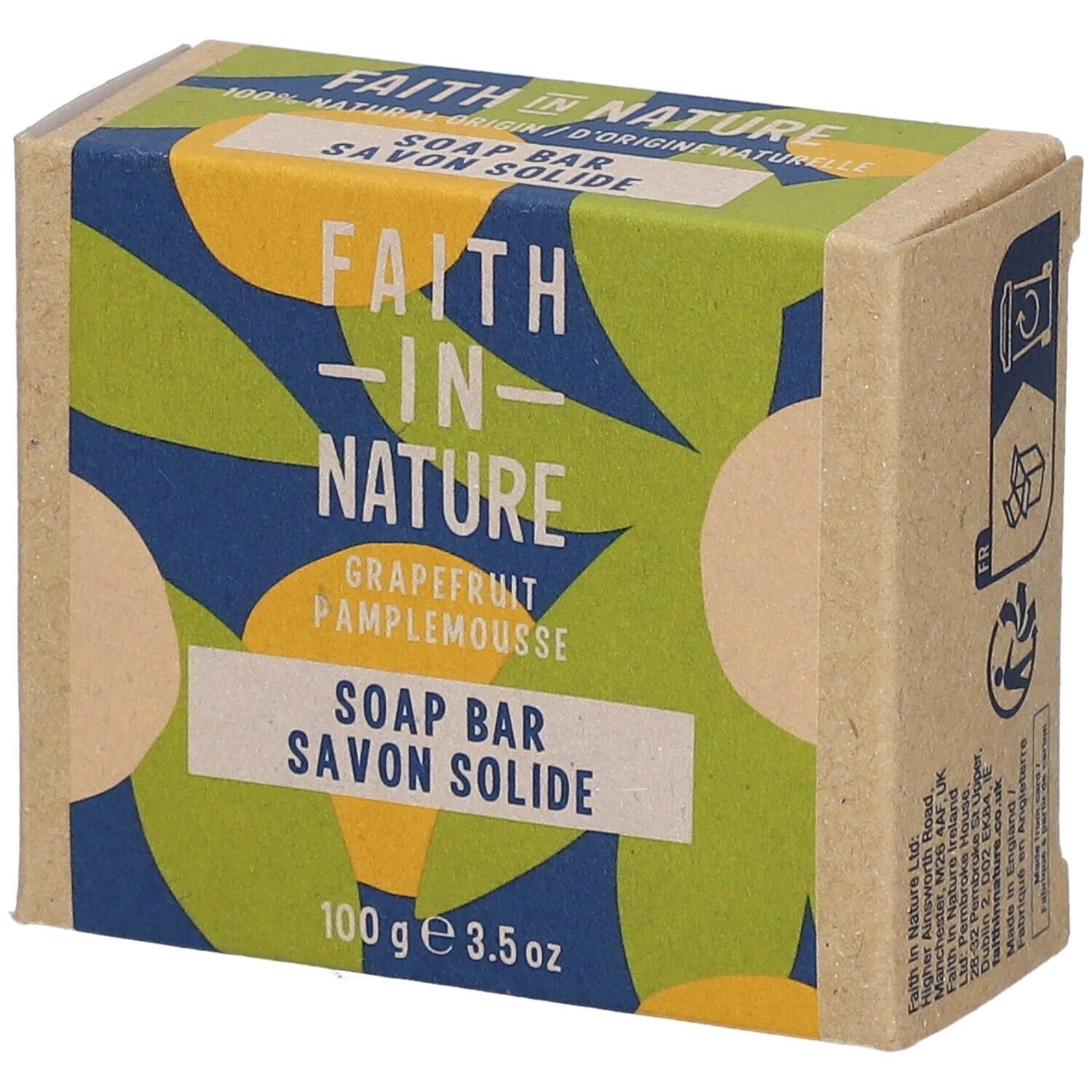 FAITH IN NATURE Savon solide pamplemousse 100 g savon
