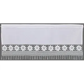 HOSSNER - ART OF HOME DECO Querbehang »Zugspitze« Stangendurchzug 1 Stk. tlg. Häkelspitze - ECHTE Handarbeit