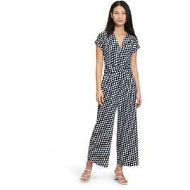 Betty Barclay Damen Jumpsuit mit Eingrifftaschen 40, Dunkelblau/Weiß - 40W