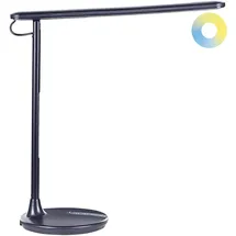 Beliani Schreibtischlampe Schwarz 38 cm verstellbar DRACO mit Dimmer Metall LED integriert, 32x38x17 Lampen - Leuchten, Innenbeleuchtung, Tischlampen, Schreibtischlampen