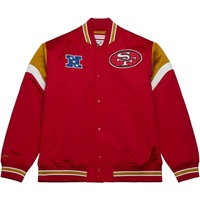 Mitchell & Ness, Herren, Jacke, M&N Heavyweight Satin Jacke NFL San Francisco 49ers - XXL (XXL), Rot, XXL