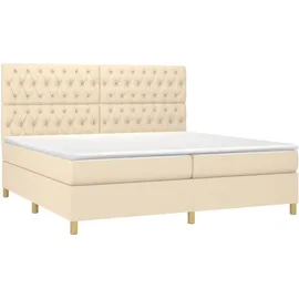 vidaXL Boxspringbett 200 x 200 cm Creme