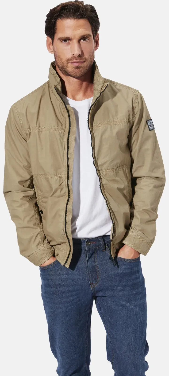 Kurzjacke BABISTA "Jacke HILARIO", Herren, Gr. 50, beige, Obermaterial: 100% Baumwolle CO., Jacken Kurzjacke
