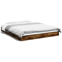 VidaXL Bettgestell Räuchereiche 160x200 cm Holzwerkstoff