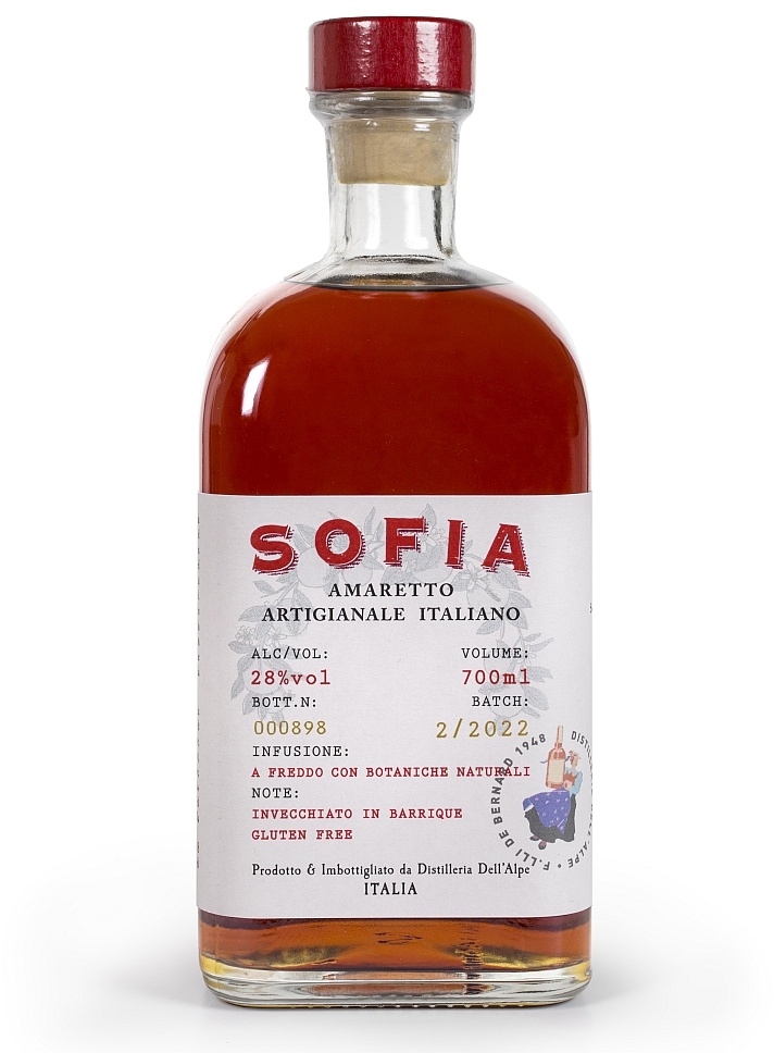 Liquore Amaretto Sofia Distilleria Dell ́Alpe 28% 0,7l