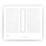 Klarstein Induktions-Kochfeld Chef-Fusion CGCH3-Chef-Fus-60WH, Kochfelder mit Abzugshaube Induktion Flex 4 Zonen weiß