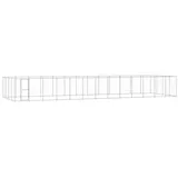 vidaXL Outdoor-hundezwinger Verzinkter Stahl 53,24 m2