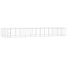 vidaXL Outdoor-hundezwinger Verzinkter Stahl 53,24 m2
