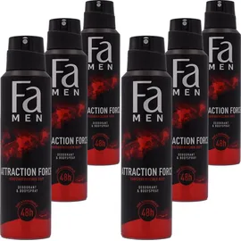 Fa Pflege Men Attraction Force Deodorant Spray 6 x 150 ml