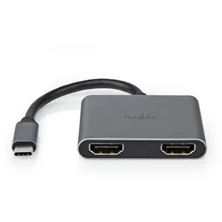 Nedis CCGB64670BK01, 3840 x 2160 Pixel, 3840 x 2160, 1080p, Schwarz, Aluminium,